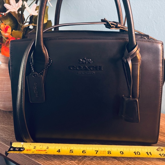 Coach LARGE Andrea Carryall NWOT Black Satchel (LAST 1) - Picture 1 of 13